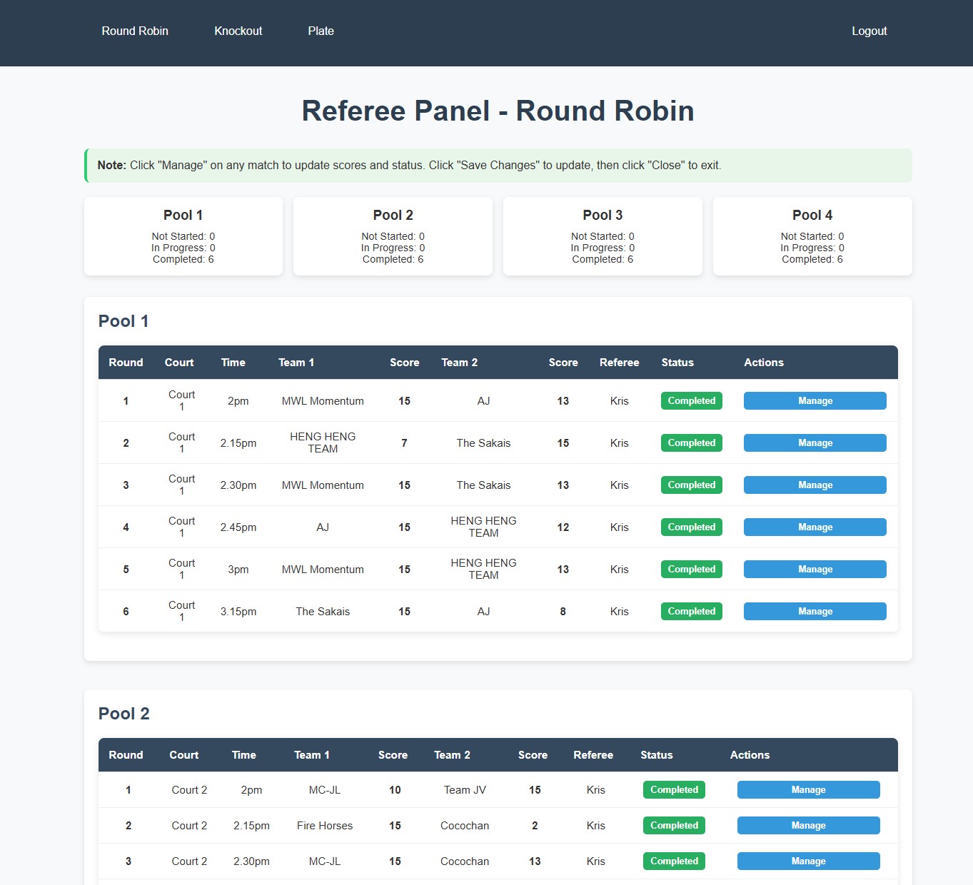 PickleTourny Screenshot 3